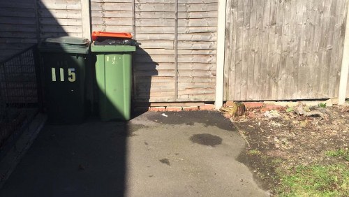 Garden clearance tools and equipment in use